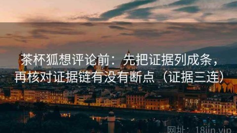 茶杯狐想评论前：先把证据列成条，再核对证据链有没有断点（证据三连）