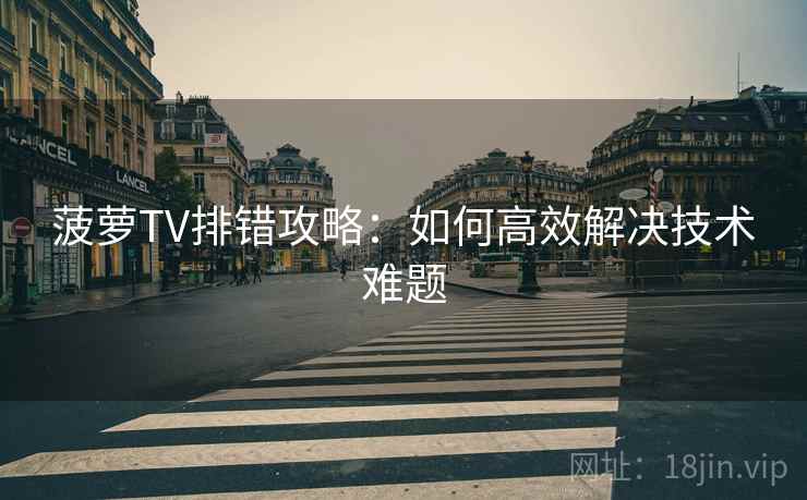菠萝TV排错攻略：如何高效解决技术难题